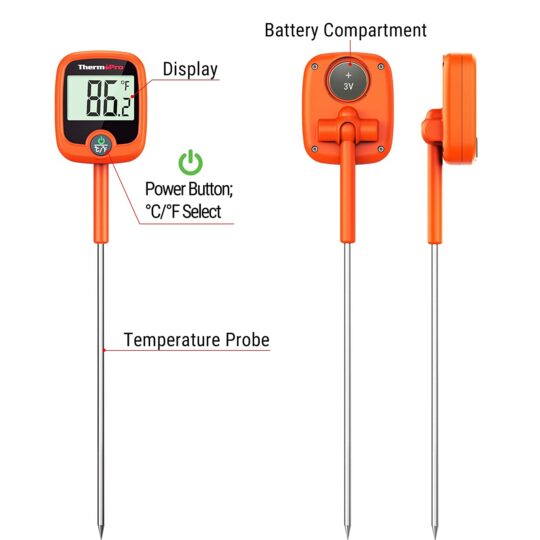 ThermoPro TP509 Candy Thermometer with Pot Clip