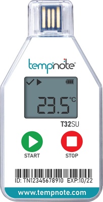Tempnote T32SU Single Use Data Logger With Display