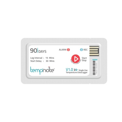 Tempnote v1.0 Single Use Data Logger Without Display 90 Days