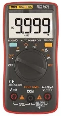 MECO 126B+TRMS Digit 9999 Count TRMS Autoranging Pocket Size Digital Multimeter with Backlight