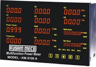 Kusam Meco KM 8100-B Multifunction Power Meter + Demand Controller