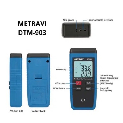 Metravi Single Channel Industrial Thermometer DTM-903 