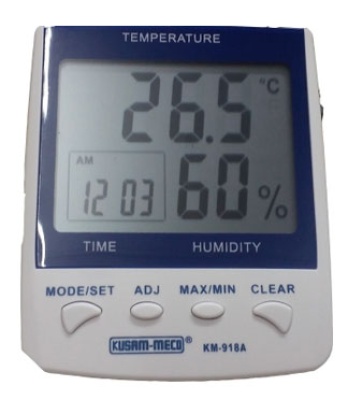 Kuasm Meco Digital Hygro-thermometer With Clock Alarm Function KM 918A 
